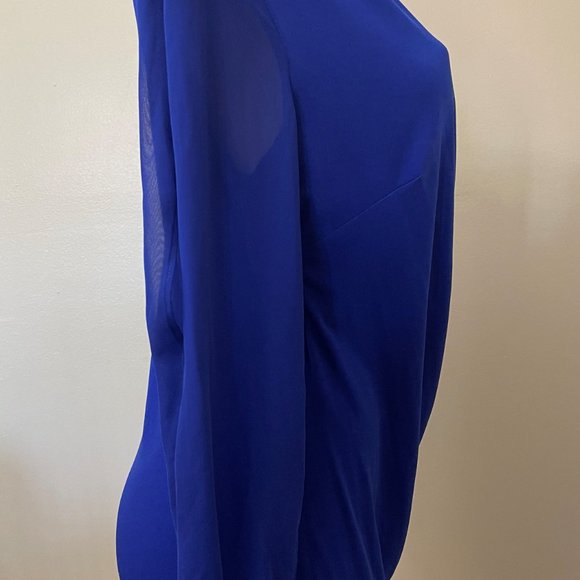 Glamour, Women's Dress, size 10, blue with open long sleeves and cuffs. - Picture 5 of 9